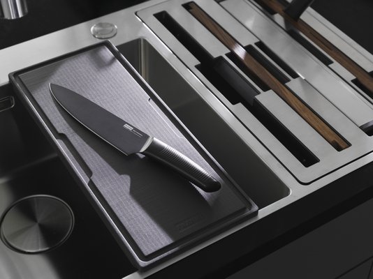 Cuba Dupla de Sobrepor Franke Box Center em Inox Com Acessórios 86x51cm