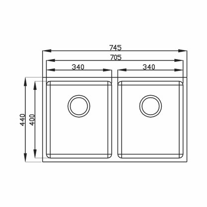 Cuba Dupla GhelPlus Premium 30533 70x40x20cm Inox Escovado