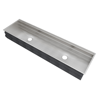 Módulo Workstation Mekal WS-1680  Embutir ou Sobrepor 3 Níveis 168x42cm Inox