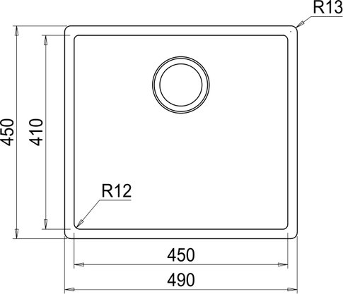 Cuba Franke Box 45 45x41x20cm Inox Escovado Espessura 1.2mm