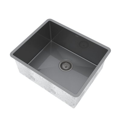 Cuba de Embutir Mekal Shades Titânio Ultraclean LR-50 50x40x23cm Black Matte