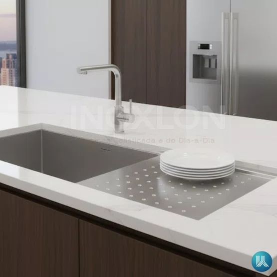 Cuba Gourmet Mekal Pianette PG-50 com Área Auxiliar Inox 304 Escovado