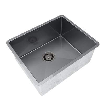 Cuba de Embutir Mekal Shades Titânio Ultraclean LR-50 50x40x23cm Black Matte