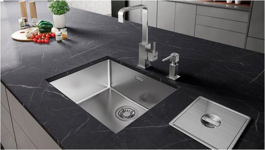 Cuba Inox Franke Linea de Embutir ou Sobrepor 40x40cm com Acessórios ALL-IN