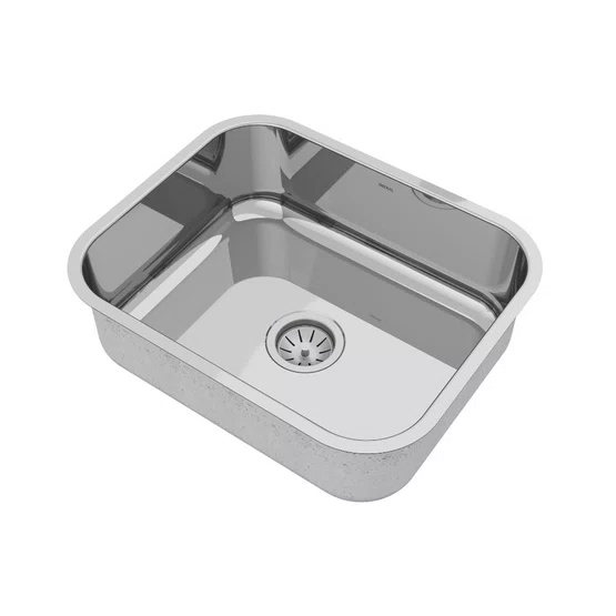 Cuba Simples de Embutir ou Sobrepor Mekal CS-50 50X40X20cm Inox Alto Brilho