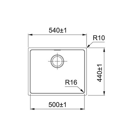 Cuba Inox Retangular Franke Línea 50x40x20cm - Acabamento Escovado