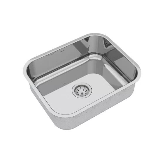Cuba Simples de Embutir ou Sobrepor Mekal CS-50 50X40X20cm Inox Alto Brilho