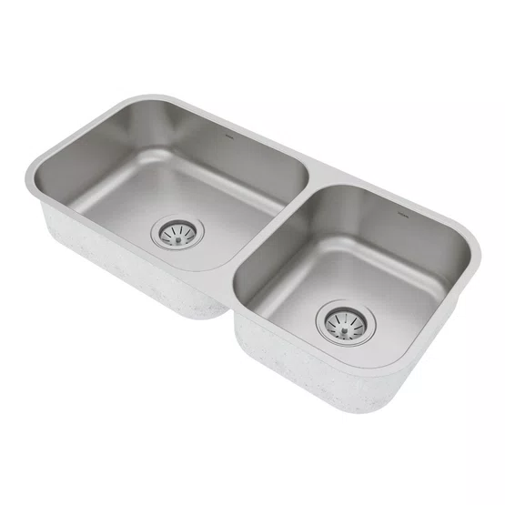 Cuba Dupla de Embutir ou Sobrepor Mekal CD-50/34 Inox Escovado