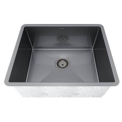 Cuba de Embutir Mekal Shades Titânio Ultraclean LR-50 50x40x23cm Black Matte