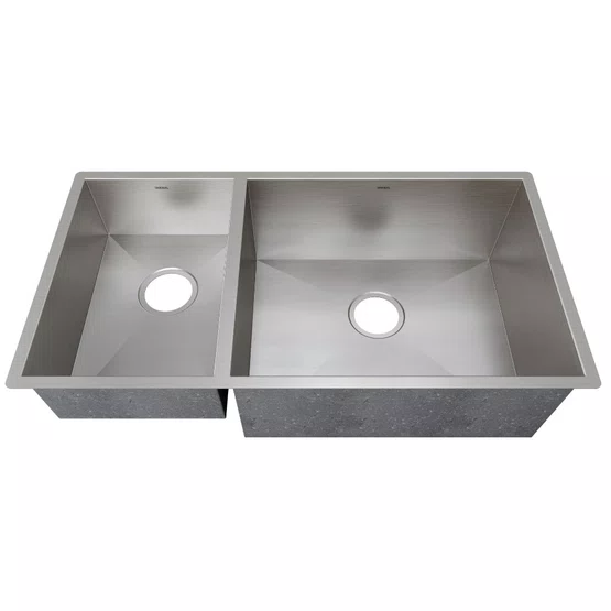 Cuba Dupla de Embutir ou Sobrepor Mekal Retta LR-27/50 R10 Aço Escovado