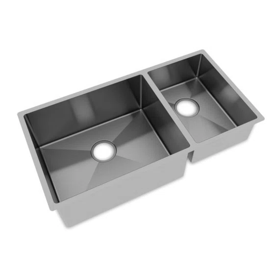 Cuba Dupla de Embutir ou Sobrepor Mekal Retta LR-50/27 R10 Aço Escovado