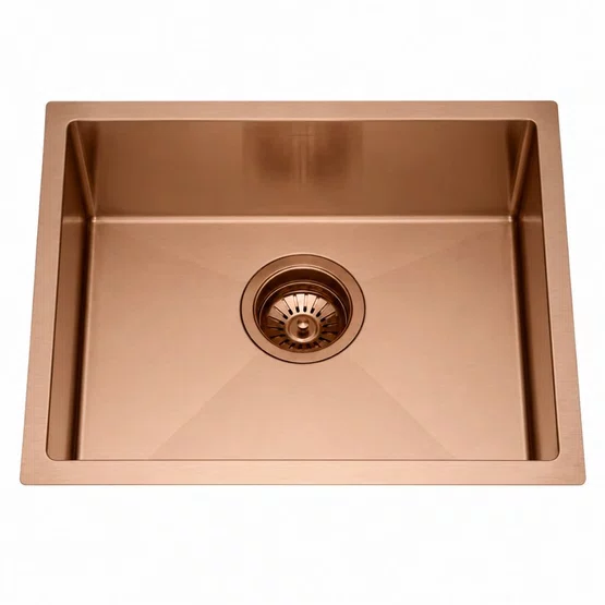 Cuba Simples de Embutir ou Sobrepor Rubinettos Gourmet Quadro Rose Gold Escovado