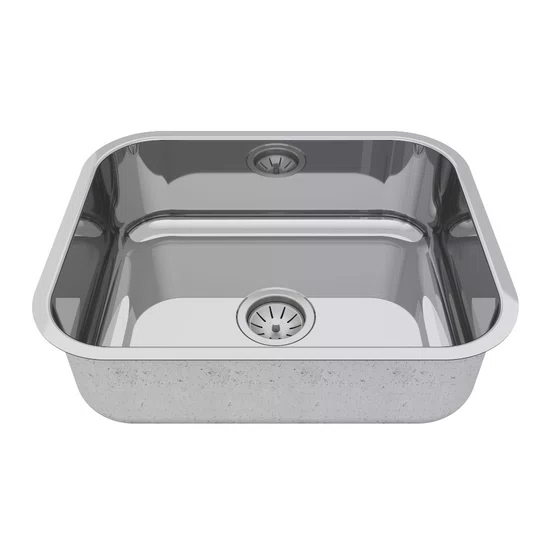 Cuba Simples de Embutir ou Sobrepor Mekal CS-50 50X40X20cm Inox Alto Brilho