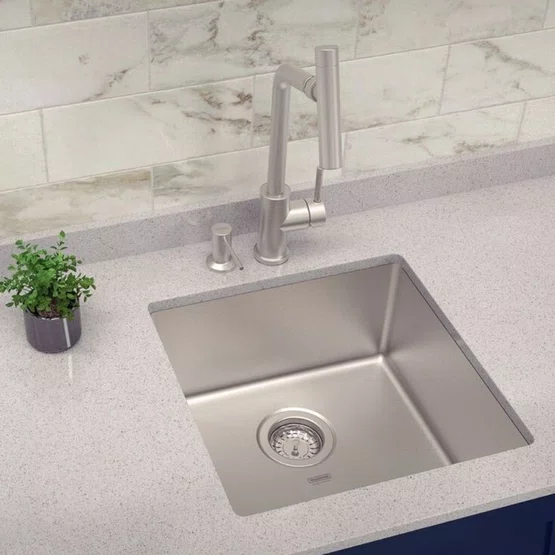 Cuba de Embutir Anti-ruído Tramontina Design Collection Quadrum 40 U Válvula Inox