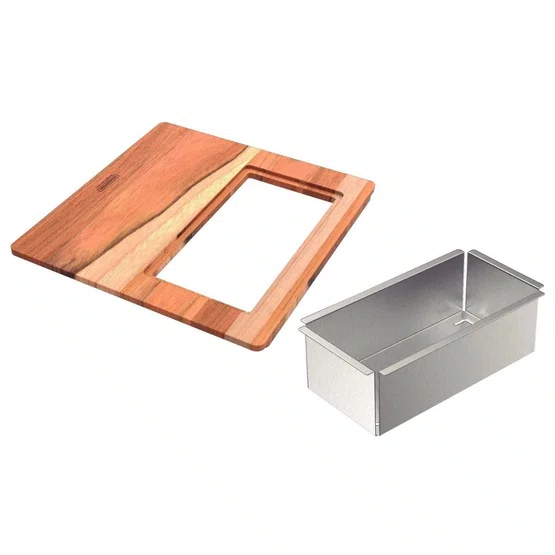 Cuba de Embutir Anti-ruído Tramontina Design Collection Quadrum 70 U com 4 Acessórios
