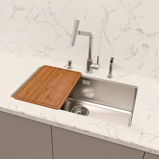 Cuba de Embutir Anti-ruído Tramontina Design Collection Quadrum 70 U com 2 Acessórios
