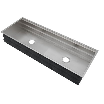 Módulo Workstation Mekal WS-1260 Embutir ou Sobrepor 3 Níveis 126x42cm Inox