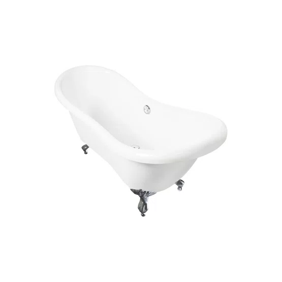 Banheira Antígua Immersi Freestanding com Pés Cromados 2 Pessoas 175x73x77