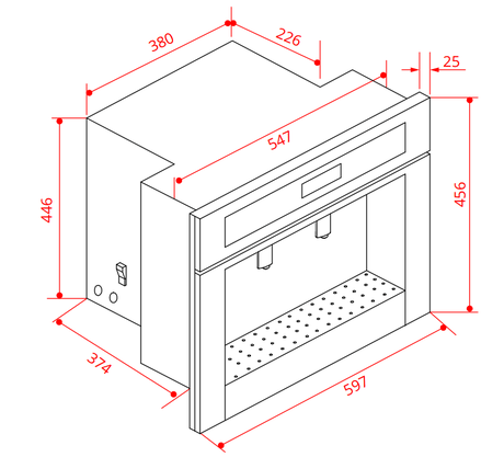 Dispenser de Água Elettromec Sole Built-in 60cm 220V