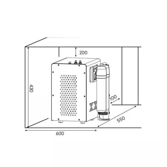 Dispenser de Água Filtrada Elettromec Built-In Gás e Refrigerada Inox 304 220V