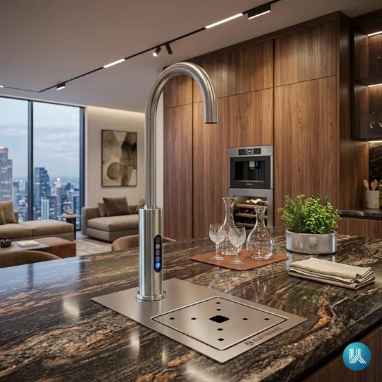 Dispenser de Água Filtrada Elettromec Built-In Gás e Refrigerada Inox 304 220V