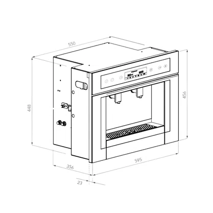 Dispenser de Água Vetro Built-In 60 cm Elettromec