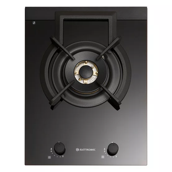 Cooktop Dominó Vetro Elettromec Dual Flame a Gás Vitrocerâmico 38 cm Bivolt