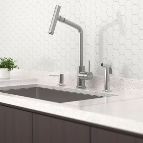 Ducha Manual Tramontina com Extensor 80cm em Aço Inox Quente e Frio