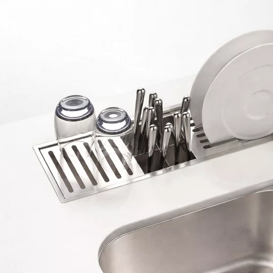 Escorredor Tramontina para Canal Organizador 15cm em Aço Inox Acetinado