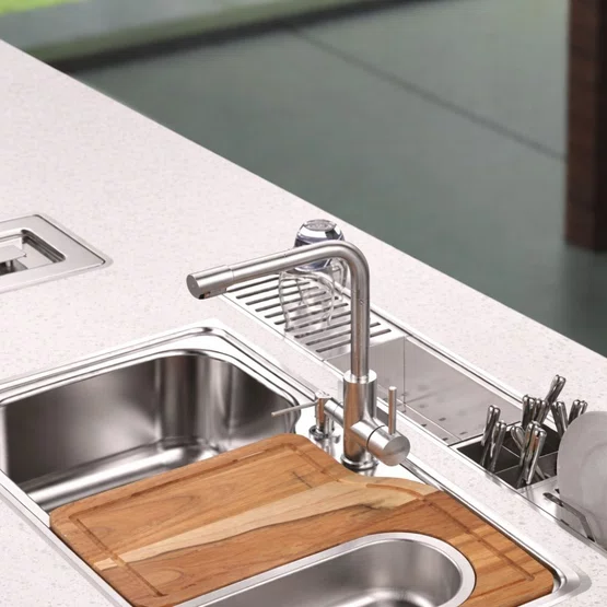Escorredor Tramontina para Canal Organizador 30cm em Aço Inox Acetinado