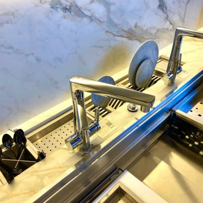 Acessório Escorredor Mekal Match para Canal Equipado 30x17cm Inox Escovado