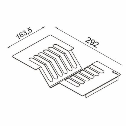Escorredor Para 6 Pratos DeBacco 30cm - Acessório Canal Úmido Organizador