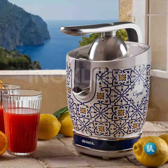 Espremedor de Frutas Elétrico Ariete 413 Capri  Alavanca Profissional e Acabamento Premium
