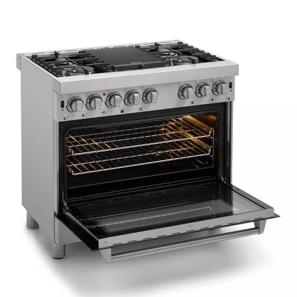 Fogão Elettromec Professional 90cm Com Forno Elétrico + Coifa de Ilha Adria 90cm 220V