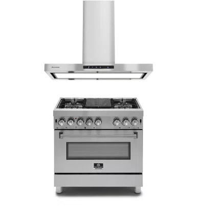 Fogão Elettromec Professional 90cm Com Forno Elétrico + Coifa de Parede Adria 90cm 220V