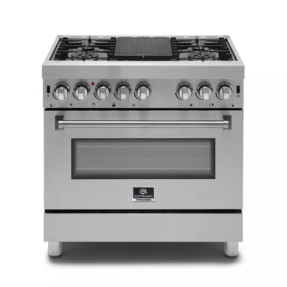 Fogão Elettromec Professional 90cm Com Forno Elétrico + Coifa de Parede Adria 90cm 220V