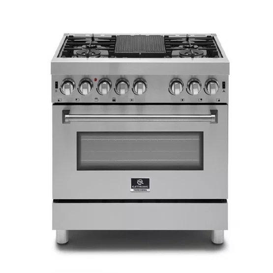 Fogão a Gás Elettromec Professional Forno Elétrico com Chapa Bistequeira 75cm 220V