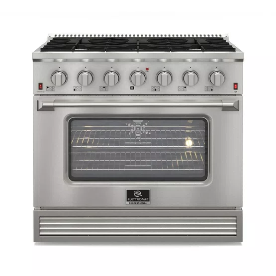 Fogão a Gás Elettromec Professional Forno a Gás 126L Inox 36" 127V