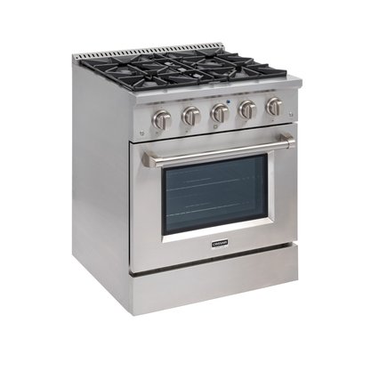 Fogão Profissional em Inox Crissair Austin com 4 Queimadores e Forno Elétrico 75cm 220v