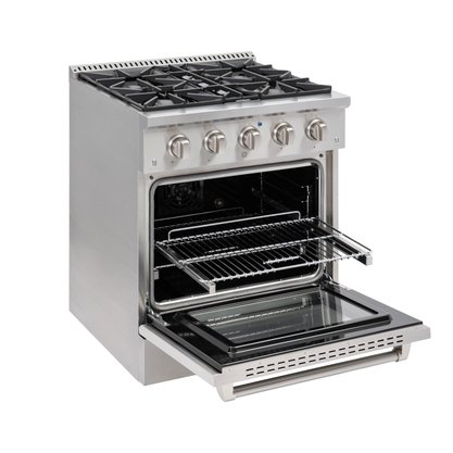 Fogão Profissional em Inox Crissair Austin com 4 Queimadores e Forno Elétrico 75cm 220v