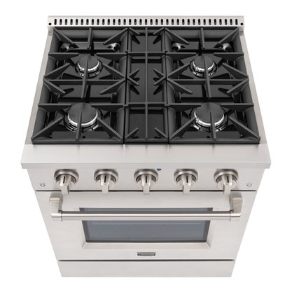 Fogão Profissional em Inox Crissair Austin com 4 Queimadores e Forno Elétrico 75cm 220v