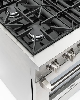 Fogão Profissional em Inox Crissair Austin com 4 Queimadores e Forno Elétrico 75cm 220v