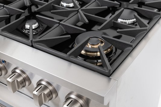 Fogão Profissional em Inox Crissair Austin com 6 Queimadores e Forno Elétrico 90cm 220v