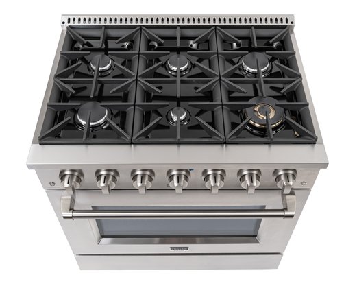 Fogão Profissional em Inox Crissair Austin com 6 Queimadores e Forno Elétrico 90cm 220v