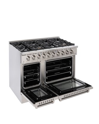 Fogão Profissional em Inox Crissair Austin com 8 Queimadores e Forno Elétrico Duplo 120cm 220v
