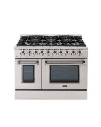 Fogão Profissional em Inox Crissair Austin com 8 Queimadores e Forno Elétrico Duplo 120cm 220v