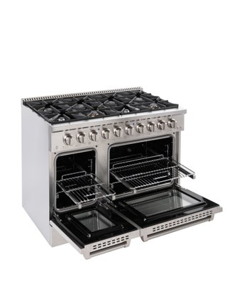 Fogão Profissional em Inox Crissair Austin com 8 Queimadores e Forno Elétrico Duplo 120cm 220v