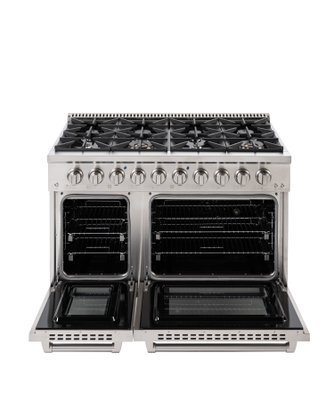 Fogão Profissional em Inox Crissair Austin com 8 Queimadores e Forno Elétrico Duplo 120cm 220v