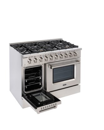 Fogão Profissional em Inox Crissair Austin com 8 Queimadores e Forno Elétrico Duplo 120cm 220v