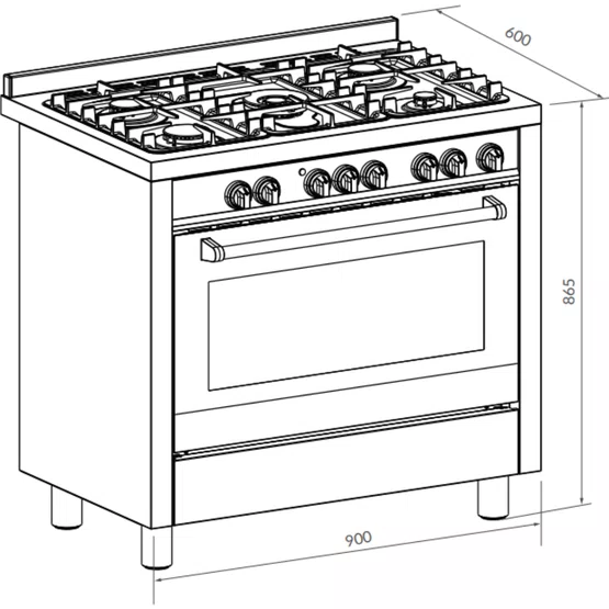 Fogão à Gás Semiprofissional Invita Com Forno Elétrico 102L 220v
